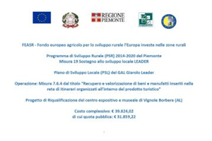 Riqualificazione del centro espositivo e museale di Vignole Borbera. Museo Pianezza